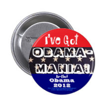 J'ai OBAMA-MANIA ! COMMANDANT EN CHEF D'OBAMA 2012 Badge