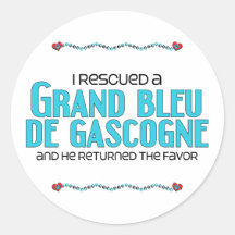 J'ai secouru Grand Bleu de Gascogne (le chien masc Adhésif
