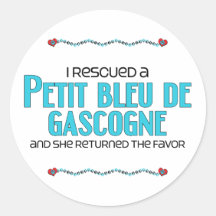 J'ai secouru Petit Bleu de Gascogne (le chien feme Autocollants
