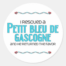 J'ai secouru Petit Bleu de Gascogne (le chien masc Adhésifs