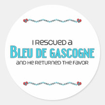 J'ai secouru un Bleu de Gascogne (le chien masculi Autocollants