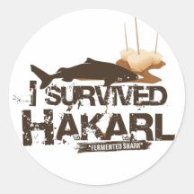 J'ai survécu à l'autocollant de Hákarl