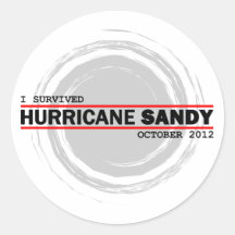 J'ai survécu à l'ouragan Sandy Autocollants Ronds