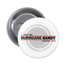 J'ai survécu à l'ouragan Sandy Badges Avec Agrafe