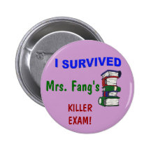 J'AI SURVÉCU AU BOUTON DE PIN-ON BADGES AVEC AGRAFE