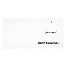J'ai survécu au volleyball de plage ! cartes de vœux avec photo