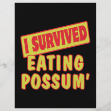 J'AI SURVÉCU MANGEANT L'OPOSSUM PROSPECTUS PERSONNALISÉS
