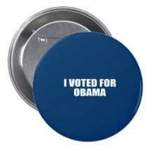 J'AI VOTÉ POUR OBAMA BADGE AVEC ÉPINGLE