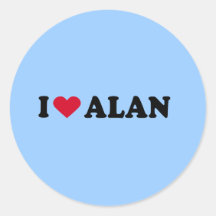 J'AIME ALAN AUTOCOLLANT
