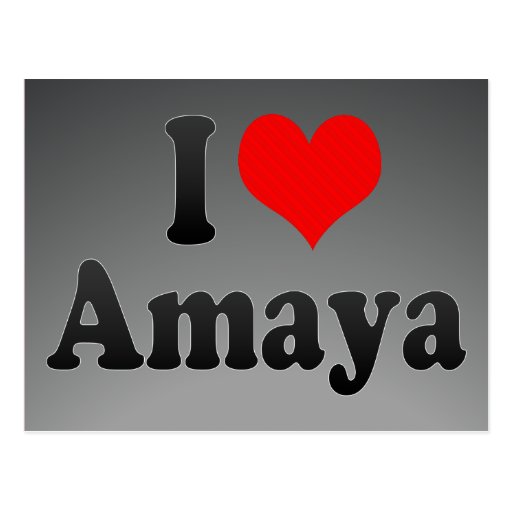 J'aime Amaya Carte Postale
