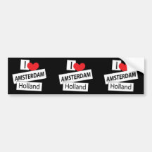J'aime Amsterdam Hollande Autocollants Pour Voiture