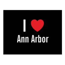 J'aime Ann Arbor Carte Postale