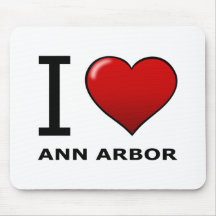 J'AIME ANN ARBOR, MI - MICHIGAN TAPIS DE SOURIS