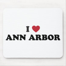 J'aime Ann Arbor Michigan Tapis De Souris