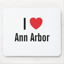 J'aime Ann Arbor Tapis De Souris