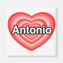 J'aime Antonio. Je t'aime Antonio. Coeur Magnets Pour Réfrigérateur
