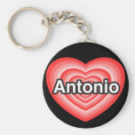 J'aime Antonio. Je t'aime Antonio. Coeur Porte-clef