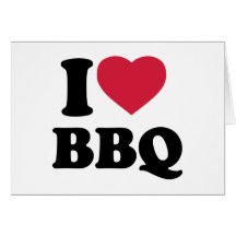 J'aime BBQ - barbecue Carte De Vœux