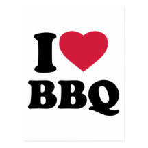 J'aime BBQ - barbecue Carte Postale