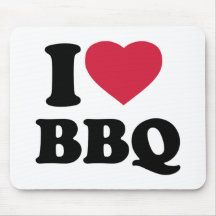 J'aime BBQ - barbecue Tapis De Souris