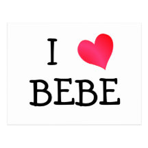 J'aime Bebe Carte Postale