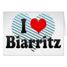 J'aime Biarritz, France Carte De Vœux