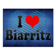 J'aime Biarritz, France Carte Postale