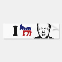 J'aime Bill Clinton 2 Autocollants Pour Voiture
