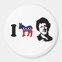 J'aime Bill Clinton rétro Magnets