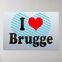 J'aime Bruges, Belgique Affiches
