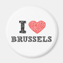 J'aime Bruxelles Aimants Pour Réfrigérateur