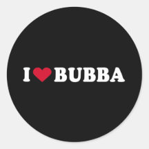 J'AIME BUBBA AUTOCOLLANTS
