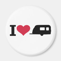 J'aime camper - caravane aimant