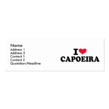J'aime Capoeira Cartes De Visite Personnelles