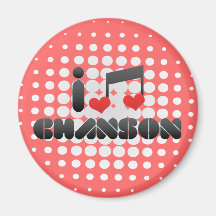 J'aime Chanson Magnets Pour Réfrigérateur