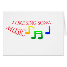 J'aime chante la musique de chanson carte de vœux