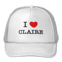 J'aime Claire Casquettes De Camionneur