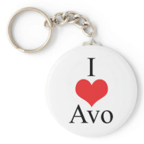 J'aime (coeur) Avo porte-clés
