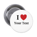 J'aime (coeur d'I) - ajoute votre texte (1 ligne) Badge