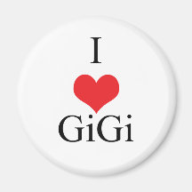 J'aime (coeur) GiGi Aimants