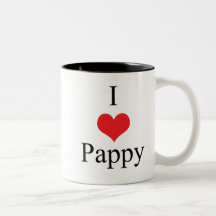 J'aime (coeur) gluant tasse à café