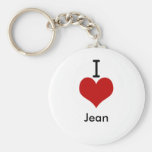 J'aime (coeur) Jean Porte-clé