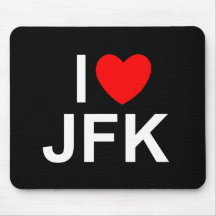 J'aime (coeur) JFK Tapis De Souris