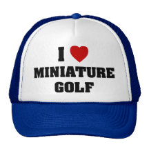 J'aime (coeur) le golf miniature casquette