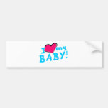 J'aime (coeur) mon bébé autocollants pour voiture