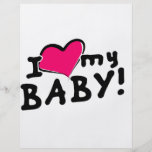 J'aime (coeur) mon bébé ! (garçon ou fille) tract personnalisé