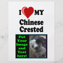 J'aime (coeur) mon chien crêté chinois prospectus