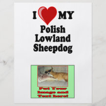 J'aime (coeur) mon chien de berger polonais de pla prospectus personnalisés