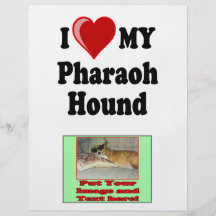 J'aime (coeur) mon chien de chasse de pharaon tract personnalisé