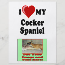 J'aime (coeur) mon chien de cocker prospectus